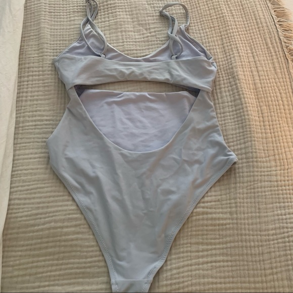 Lavender Cutout One Piece Swimsuit - Picture 2 of 5